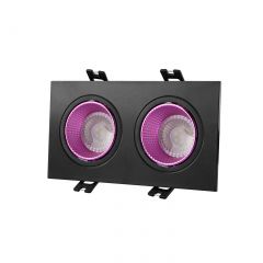 DK3072-BK+PI Встраиваемый светильник, IP 20, 10 Вт, GU5.3, LED, черный/розовый, пластик в Озерске - ozersk.mebel24.online | фото