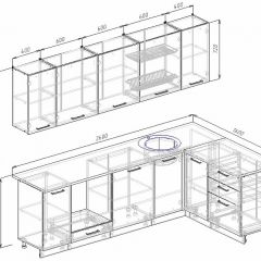 Кухонный гарнитур угловой Графика 2600х1600 (Стол. 26мм) в Озерске - ozersk.mebel24.online | фото 2