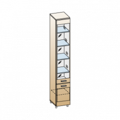 Гостиная Камелия Композиция 1 (Гикори Джексон темный) в Озерске - ozersk.mebel24.online | фото 3