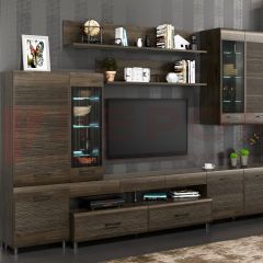 Гостиная Камелия Композиция 4 (Гикори Джексон темный) в Озерске - ozersk.mebel24.online | фото 9