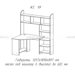 Компьютерный стол №19 (Анкор темный) в Озерске - ozersk.mebel24.online | фото 3