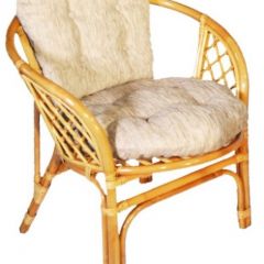 Кресло Багама, подушки светлые обычные шенил (Мёд) в Озерске - ozersk.mebel24.online | фото