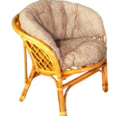 Кресло Багама, подушки светлые полные шенил (Мёд) в Озерске - ozersk.mebel24.online | фото