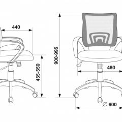 Кресло Бюрократ CH-695N/R/TW-11 красный TW-35N черный TW-11 в Озерске - ozersk.mebel24.online | фото 3