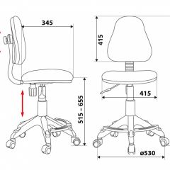 Кресло детское Бюрократ KD-4-F/PENCIL-GN зеленый карандаши в Озерске - ozersk.mebel24.online | фото 3