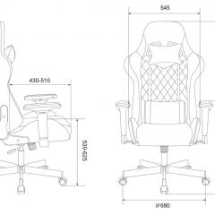 Кресло игровое Бюрократ VIKING 7 KNIGHT B FABRIC черный в Озерске - ozersk.mebel24.online | фото 4