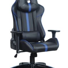 Кресло компьютерное BRABIX "GT Carbon GM-120" (черное/синее) 531930 в Озерске - ozersk.mebel24.online | фото