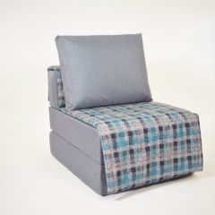 Кресло-кровать бескаркасное Харви (серый-квадро азур) в Озерске - ozersk.mebel24.online | фото