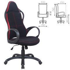 Кресло офисное BRABIX PREMIUM "Force EX-516" (ткань черное/вставки красные) 531571 в Озерске - ozersk.mebel24.online | фото 1
