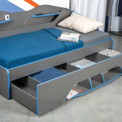 Кровать 11.03 Индиго + орт. основание (900*2000) в Озерске - ozersk.mebel24.online | фото 2