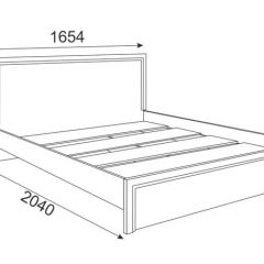 Кровать 1.6 Беатрис М06 Стандарт с настилом (Орех гепланкт) в Озерске - ozersk.mebel24.online | фото
