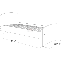 Кровать-4 одинарная (900*1900) в Озерске - ozersk.mebel24.online | фото 2