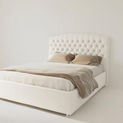 Кровать Берлин без основания 1600 (экокожа белая) в Озерске - ozersk.mebel24.online | фото