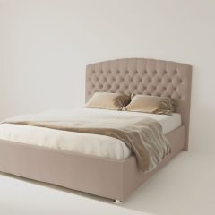 Кровать Берлин с ПМ 1200 (велюр серый) в Озерске - ozersk.mebel24.online | фото 2