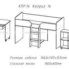 КАПРИЗ-14 Кровать 800 двухъярусная без рисунка в Озерске - ozersk.mebel24.online | фото 2
