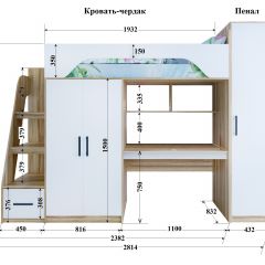 Кровать-чердак Тея (*Без Пенала) в Озерске - ozersk.mebel24.online | фото 2