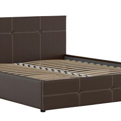 Кровать двойная Синди 160 + ортопед + ПМ + дно (арт. Марика 468 к/з (шоколад)) в Озерске - ozersk.mebel24.online | фото 2