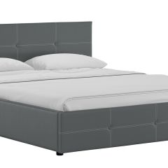 Кровать двойная Синди 160 + ортопед + ПМ + дно (арт. Марика 485 к/з (серый)) в Озерске - ozersk.mebel24.online | фото