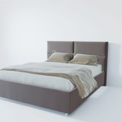Кровать Корсика с ПМ 1200 (велюр темно-серый) в Озерске - ozersk.mebel24.online | фото 2