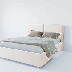 Кровать Корсика с ПМ 1400 (экокожа белая) в Озерске - ozersk.mebel24.online | фото 2