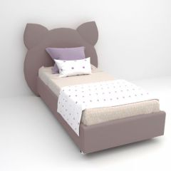 Кровать Котя с ортопедическим основанием 800 (велюр темный-серый) в Озерске - ozersk.mebel24.online | фото