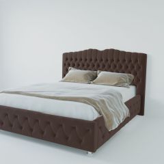Кровать Нягань с ПМ 1200 (экокожа коричневая) в Озерске - ozersk.mebel24.online | фото 2