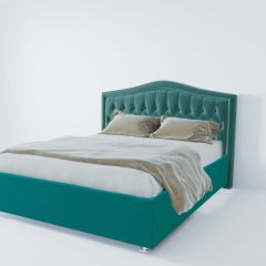 Кровать Нягань с ПМ 1200 (велюр бирюзовый) в Озерске - ozersk.mebel24.online | фото 2