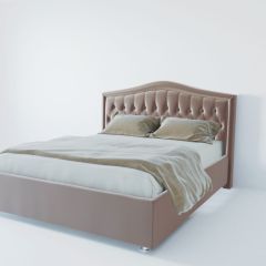 Кровать Нягань с ПМ 1200 (велюр серый) в Озерске - ozersk.mebel24.online | фото 2