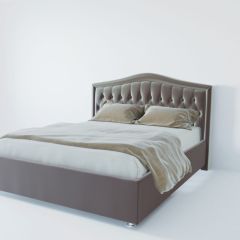 Кровать Нягань с ПМ 1200 (велюр темно-серый) в Озерске - ozersk.mebel24.online | фото 2