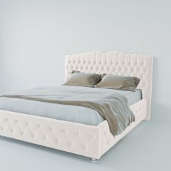 Кровать Нягань с ПМ 1400 (экокожа белая) в Озерске - ozersk.mebel24.online | фото 2