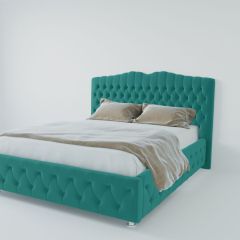 Кровать Нягань с ПМ 2000 (велюр бирюзовый) в Озерске - ozersk.mebel24.online | фото 2