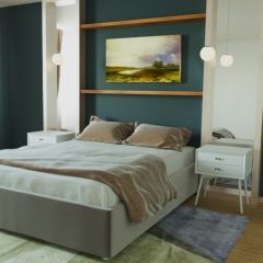 Кровать Подиум с ортопедическим основанием 1200 (велюр темно-серый) в Озерске - ozersk.mebel24.online | фото 3