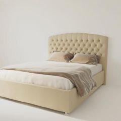 Кровать Берлин без основания 2000 (экокожа бежевая) в Озерске - ozersk.mebel24.online | фото