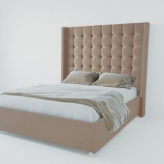 Кровать Венеция ЛЮКС без основания 1200 (велюр серый) в Озерске - ozersk.mebel24.online | фото