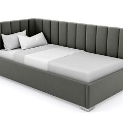Кровать угловая Хлоя интерьерная +основание (90х200) в Озерске - ozersk.mebel24.online | фото 4