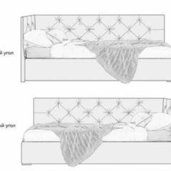 Кровать угловая Лилу интерьерная +основание (120х200) в Озерске - ozersk.mebel24.online | фото 2