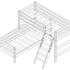 Кровать угловая с наклонной лестницей Соня (Вариант 8) в Озерске - ozersk.mebel24.online | фото 4