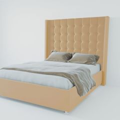 Кровать Венеция ЛЮКС с ПМ 1200 (экокожа бежевая) в Озерске - ozersk.mebel24.online | фото 2