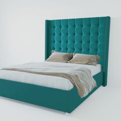 Кровать Венеция ЛЮКС с ПМ 1200 (велюр бирюзовый) в Озерске - ozersk.mebel24.online | фото 2