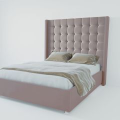 Кровать Венеция ЛЮКС с ПМ 1200 (велюр темно-серый) в Озерске - ozersk.mebel24.online | фото 2