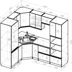 Кухонный гарнитур Адажио оптима 1800х2400 мм в Озерске - ozersk.mebel24.online | фото 2