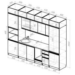 Кухонный гарнитур Лоретта люкс 3000 мм в Озерске - ozersk.mebel24.online | фото 2