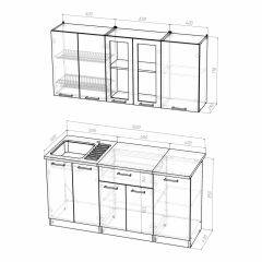 Кухонный гарнитур Ника стандарт 1600 в Озерске - ozersk.mebel24.online | фото 4