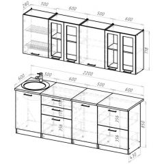 Кухонный гарнитур Паола компакт 2200 мм в Озерске - ozersk.mebel24.online | фото 2