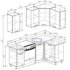 Кухонный гарнитур угловой Гарда 2000х1200 (Стол. 26мм) в Озерске - ozersk.mebel24.online | фото 2