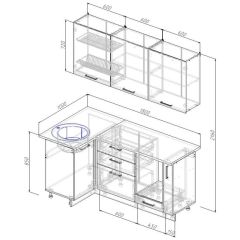 Кухонный гарнитур угловой Пайн 1000х1800 (Стол. 26мм) в Озерске - ozersk.mebel24.online | фото 2
