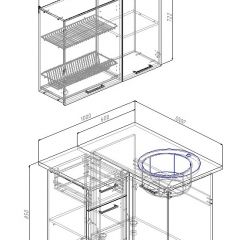 Кухонный гарнитур угловой Вегас 1000*1000 (Стол. 26мм) в Озерске - ozersk.mebel24.online | фото 2