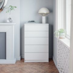 МОРИ МК 700.5 Комод (белый) в Озерске - ozersk.mebel24.online | фото