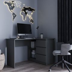 МОРИ МС-16 Стол угловой УНИ (графит) в Озерске - ozersk.mebel24.online | фото