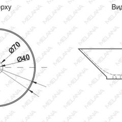 Накладная раковина melana mln-7020-b1+b18 (t4006hb1+b18 ) (сине-черная) в Озерске - ozersk.mebel24.online | фото 2